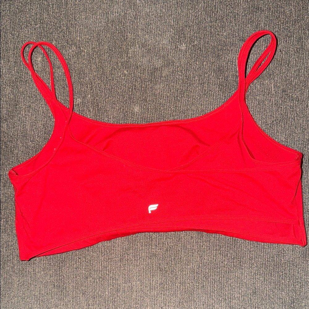 Women’s Bright Red Fabletics Minimum Support Sports Bra Size XXL/1X - Picture 2 of 3